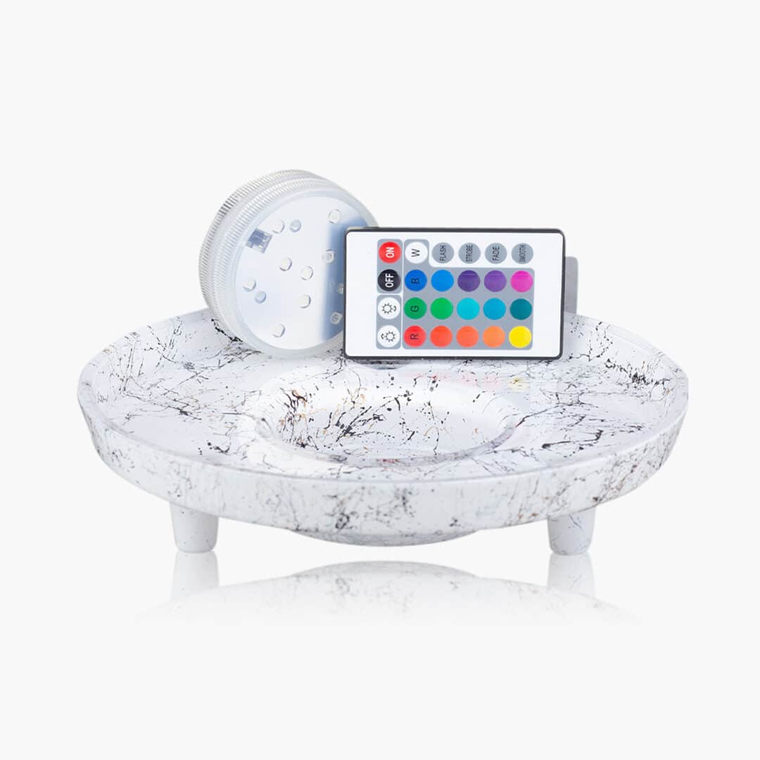 Venoz LED T Picasso White Dessous de verre à shisha