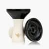 Bee Hookah Phunnel White Half Glazed Black White