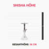 aladin epox  silver black pattern shisha groesse