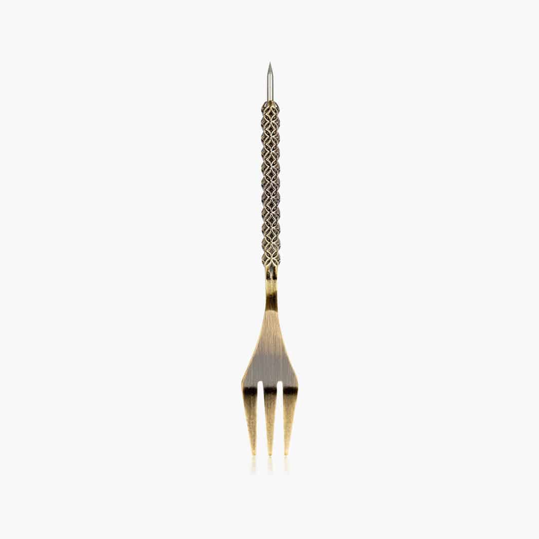 ao tobacco fork piercer honeycumb gold