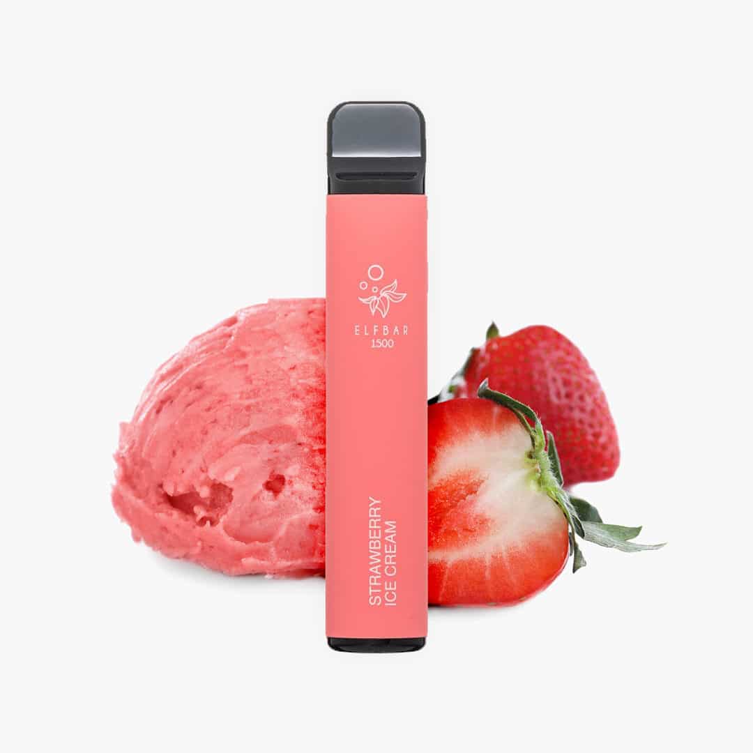 elf bar  strawberry ice cream erdbeer eis