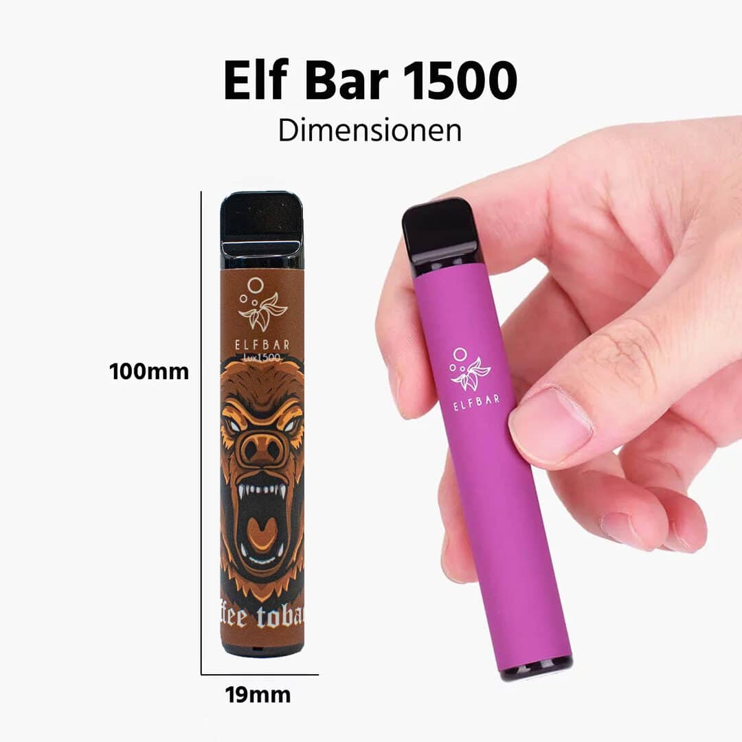 elf bar lux  coffee tobacco kaffe tabak groesse