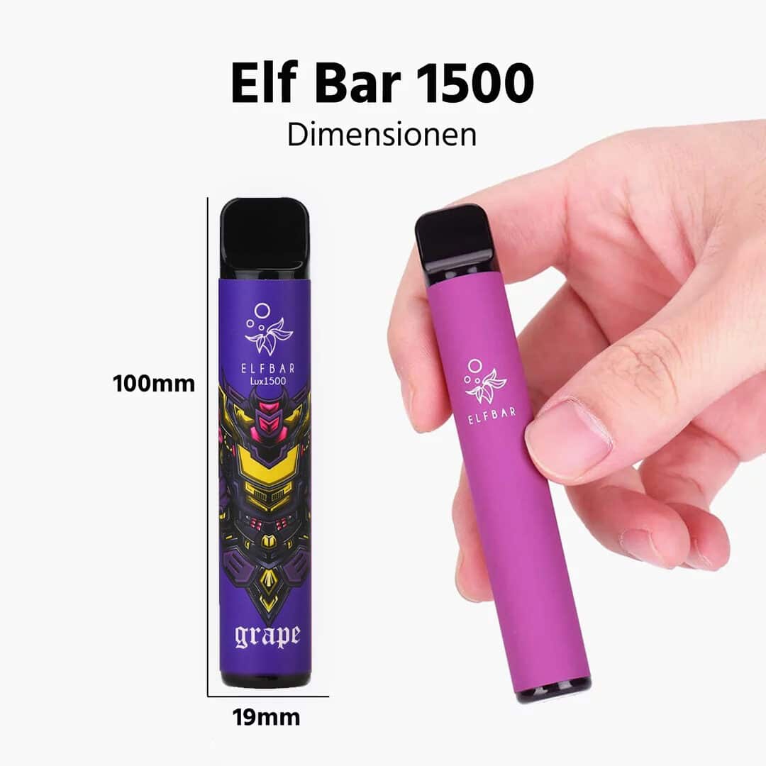 elf bar lux  grape traube groesse