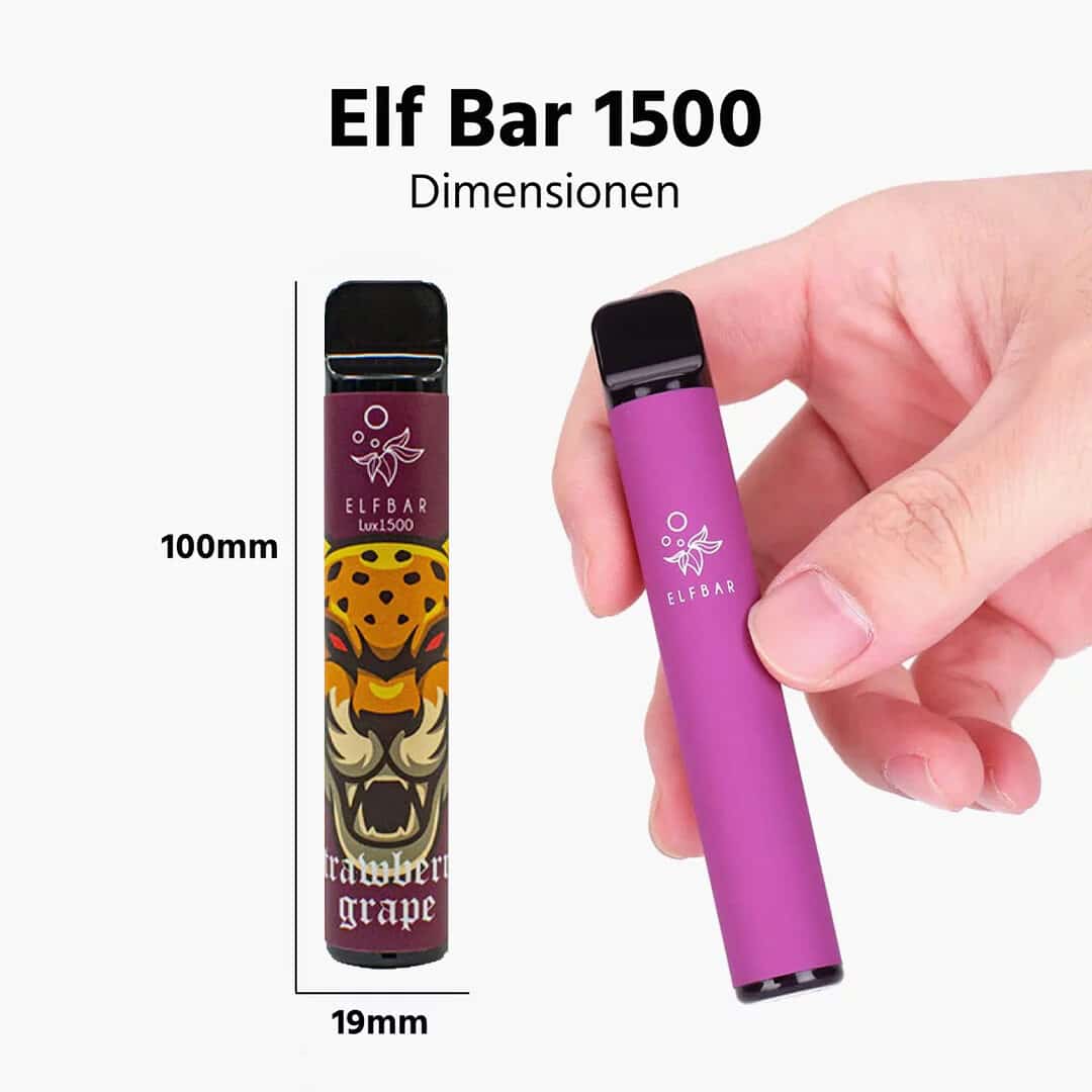 elf bar lux  strawberry grape erdbeeren trauben groesse