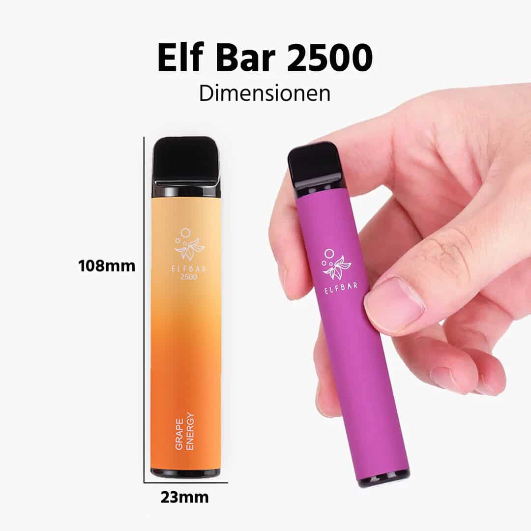 elf bar  grape energy traube energy drink groesse