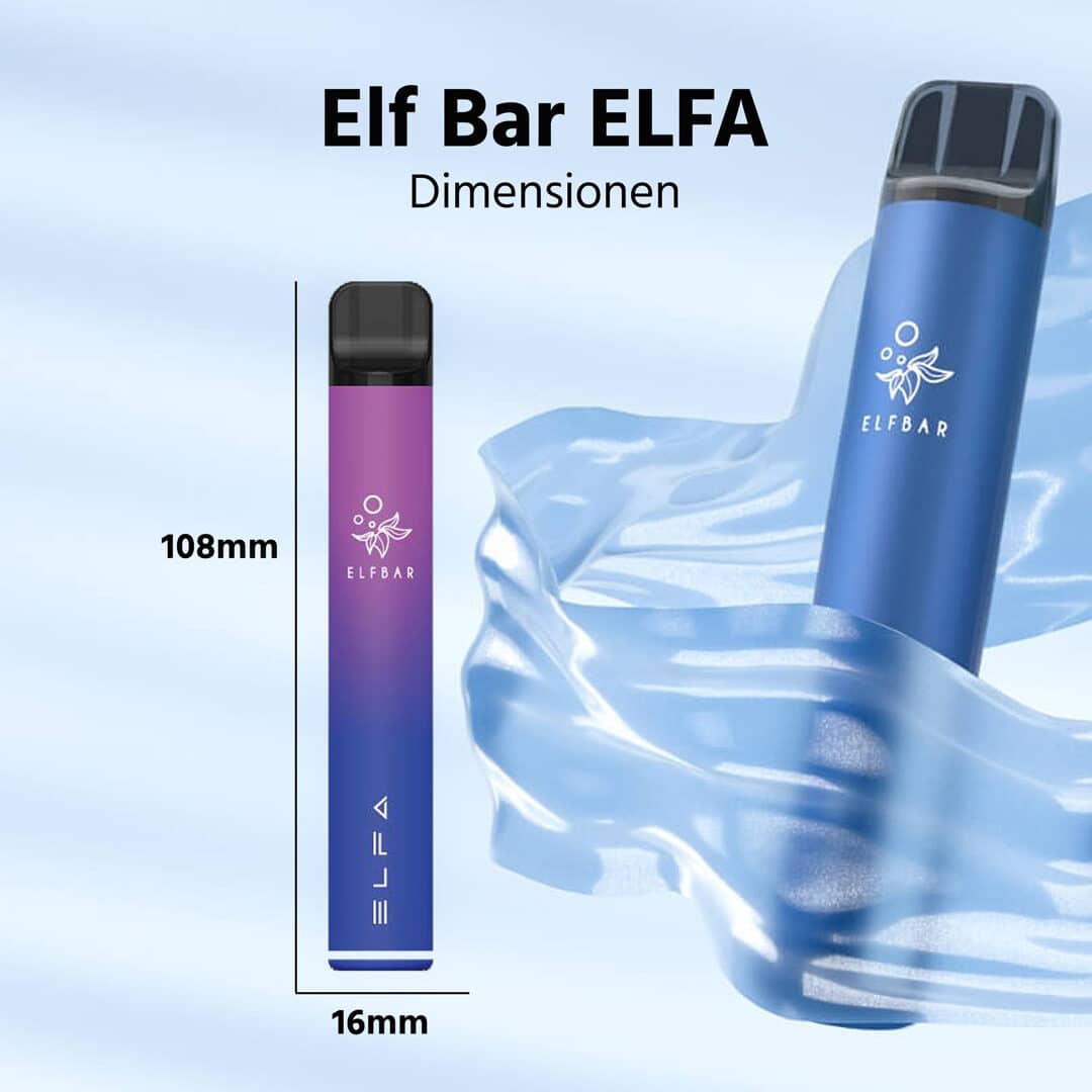 elfbar elfa starter kit aurora violet inkl  kartusche blue razz lemonade Groesse