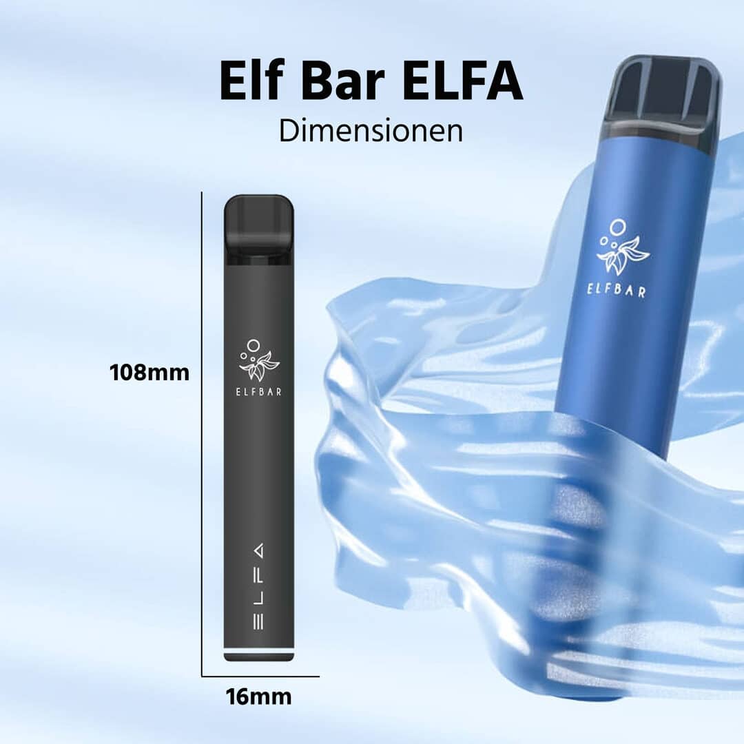 elfbar elfa starter kit schwarz inkl  kartusche blue razz lemonade groesse