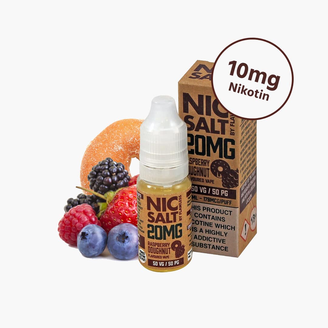 flawless raspberry doughnut nikotinsalz liquid mg