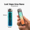 lost vape ursa nano pod set wave blue groesse