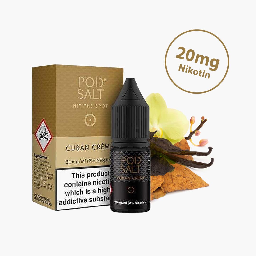 pod salt crème cubaine sel de nicotine liquide mg