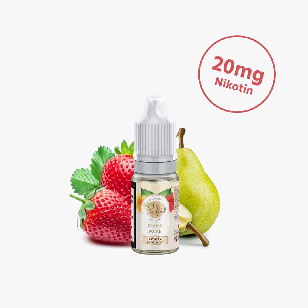 savourea le petit verger fraise poire sel de nicotine liquide mg