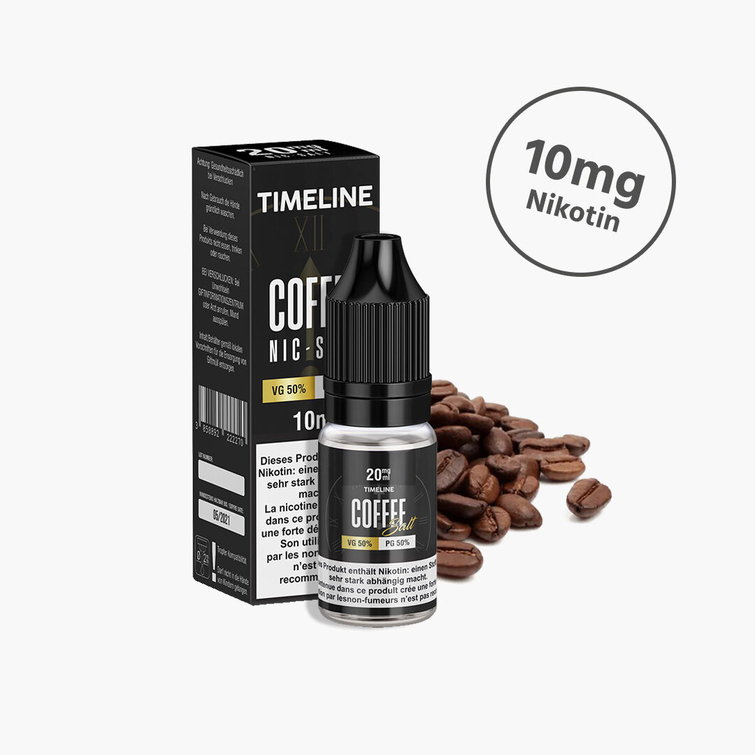 timeline coffee nicotine sel liquide mg