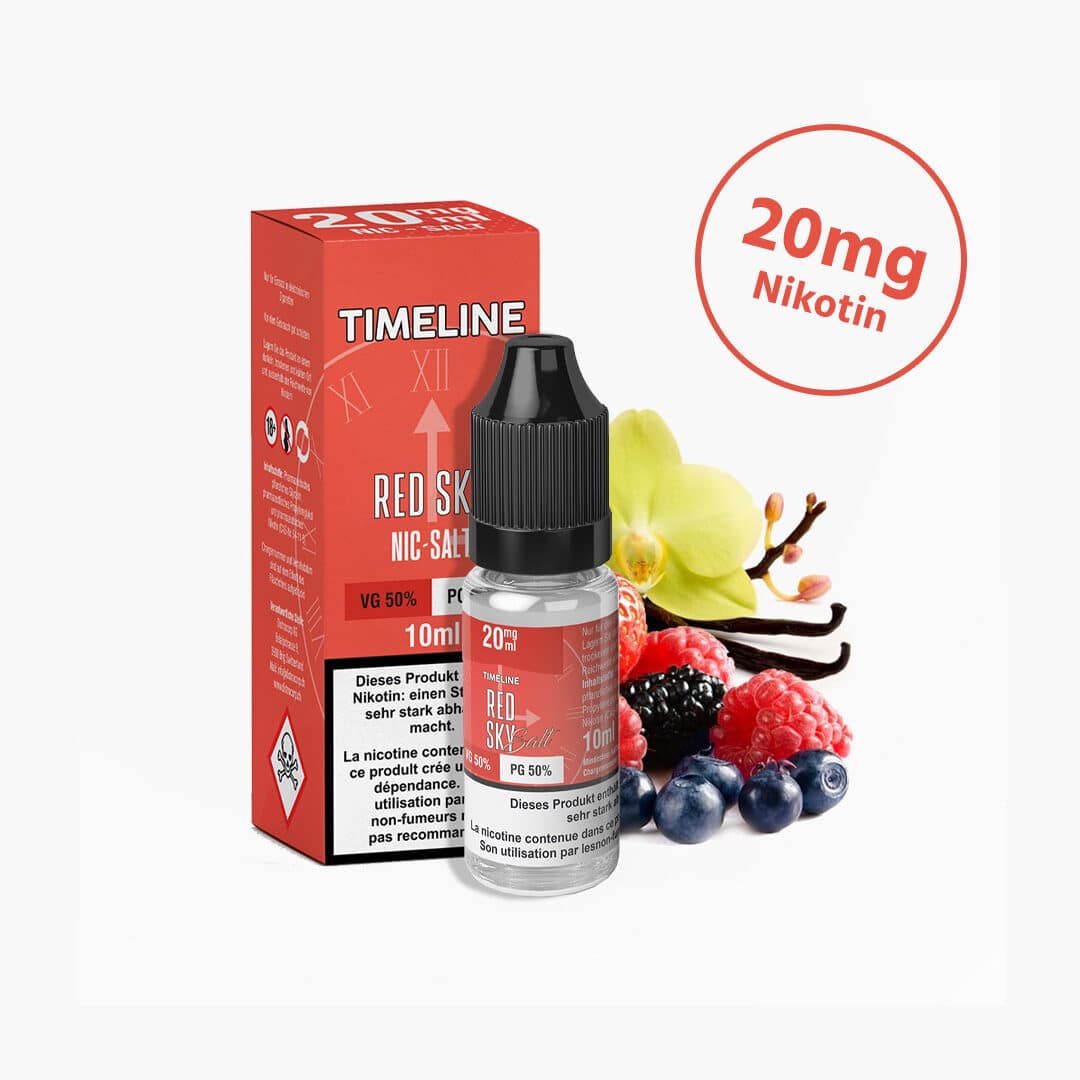 timeline red sky nicotine salt liquid mg