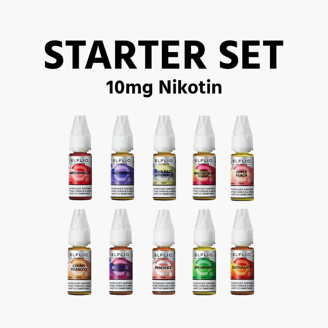 elfliq starter set 10mg elf bar liquid all 12 flavors