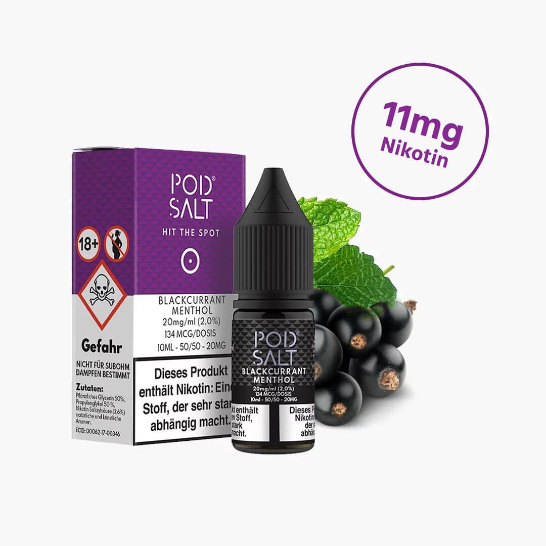 pod sale ribes nero mentolo nicotina sale liquido mg