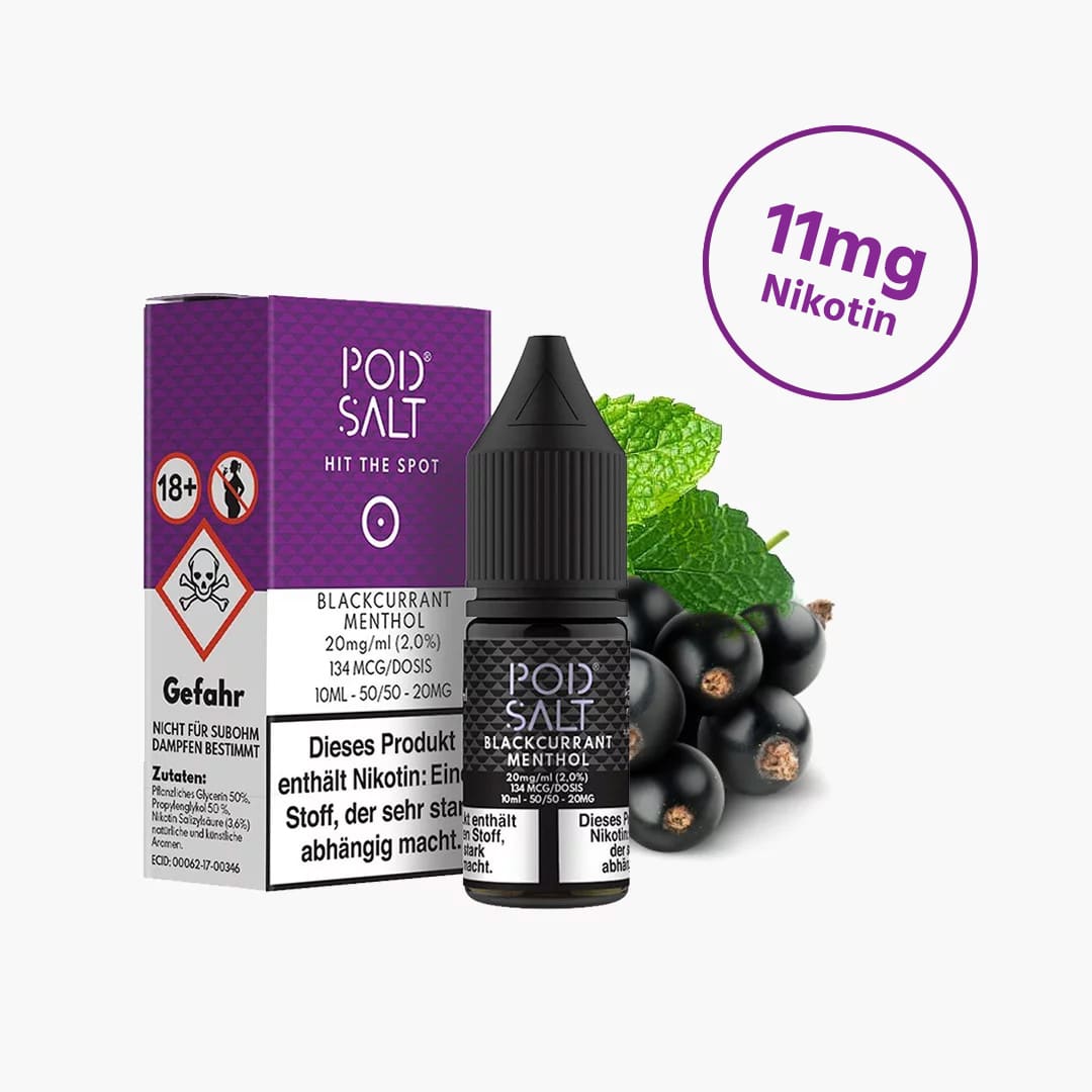 pod salt blackcurrant menthol nikotinsalz liquid mg