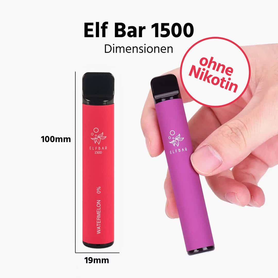 elf bar  watermelon wassermelone ohne nikotin dimensionen