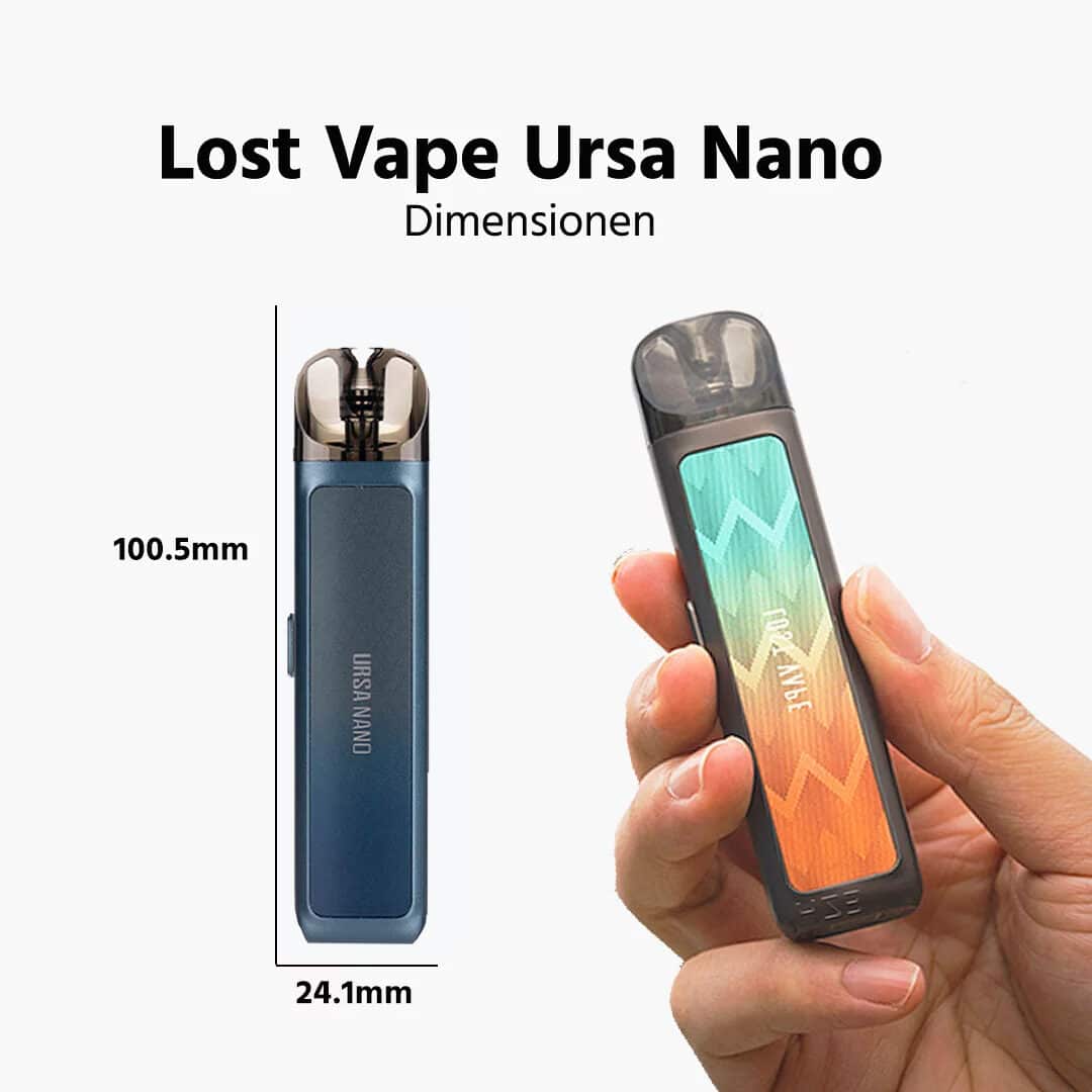 lost vape ursa nano pod set pacific blue dimension