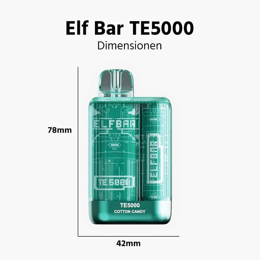 elf bar te5000 cotton candy zuckerwatte groesse