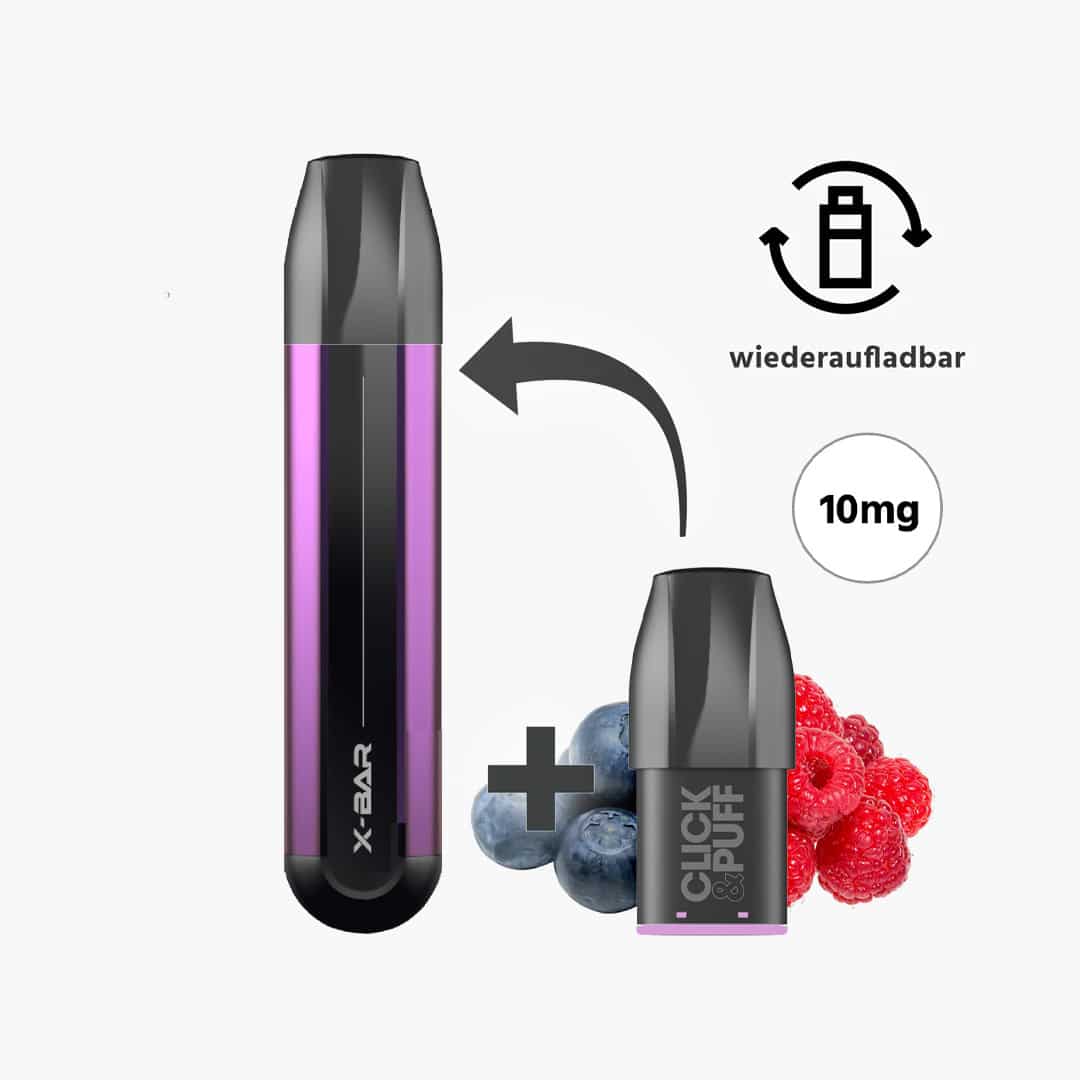 X-BAR Click & Puff, Starter Kit viola (Violet)