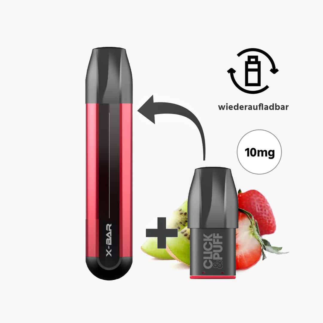 X-BAR Click & Puff, Starter Kit Red (Red)