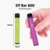 elf bar 600 apple peach apple peach 20mg size