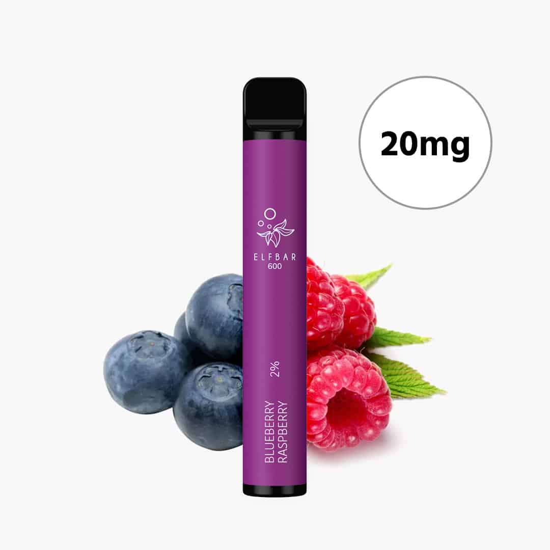 elf bar 600 blueberry raspberry myrtilles framboises 20mg