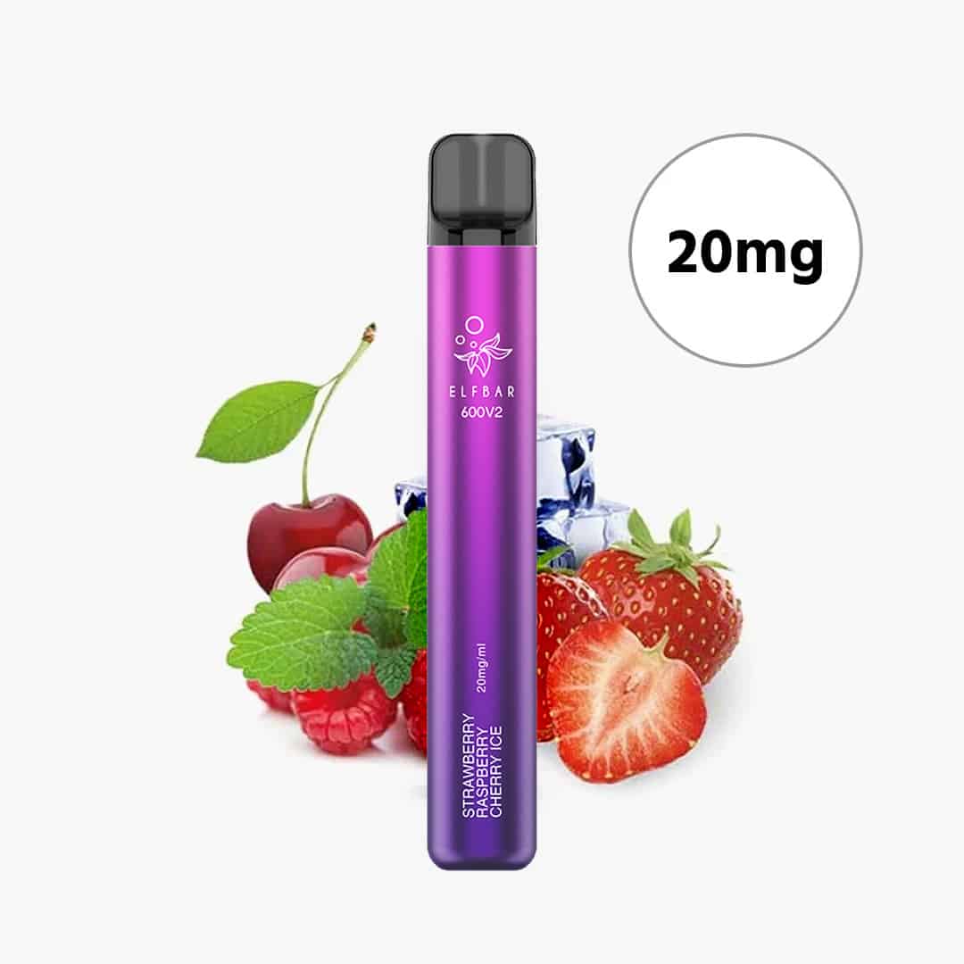 elfbar 600 v2 fragola lampone ciliegia ghiaccio fragole lamponi ciliegie