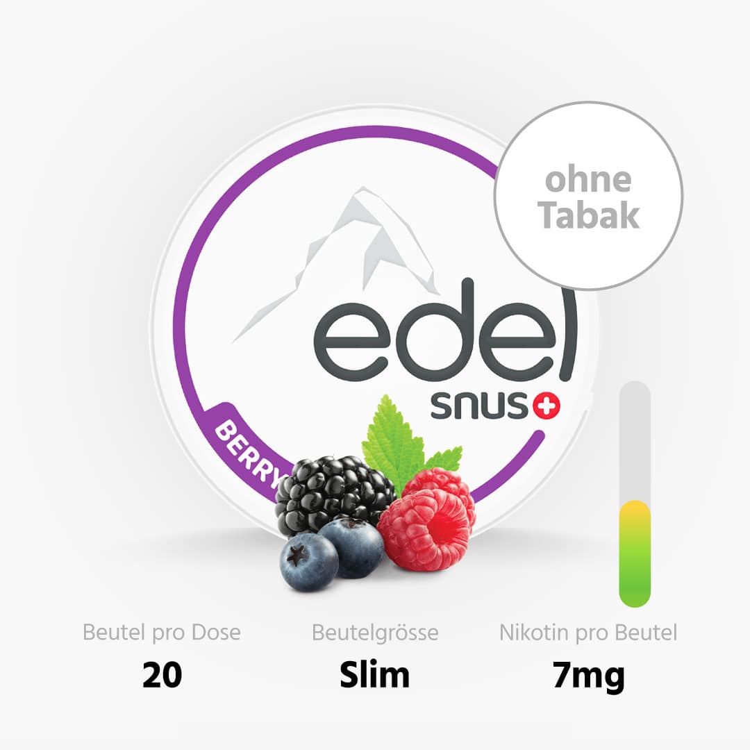 edelsnus berry aw snus aux baies des bois sans tabac 14g 10mg nicotine