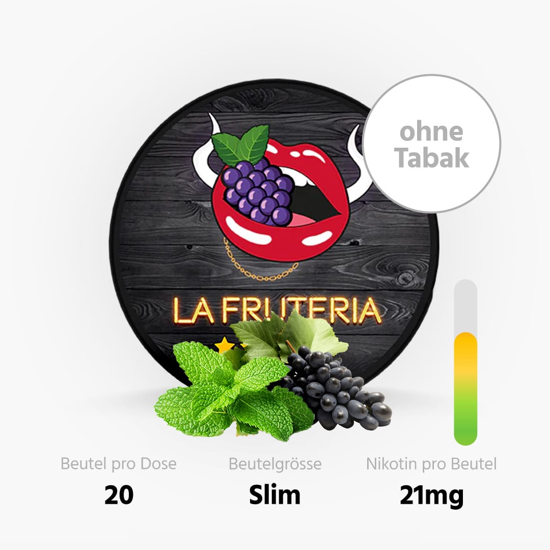 la fruteria traube minze aw snus ohne tabak 14g 30mg nikotin