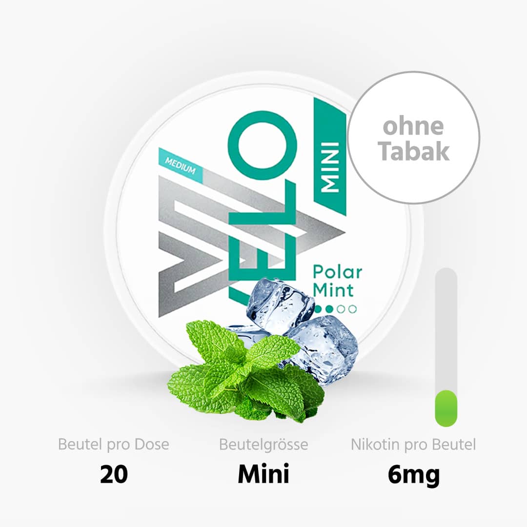 velo polar mint strong aw mini minze menthol snus ohne tabak 14g 14 3mg nikotin