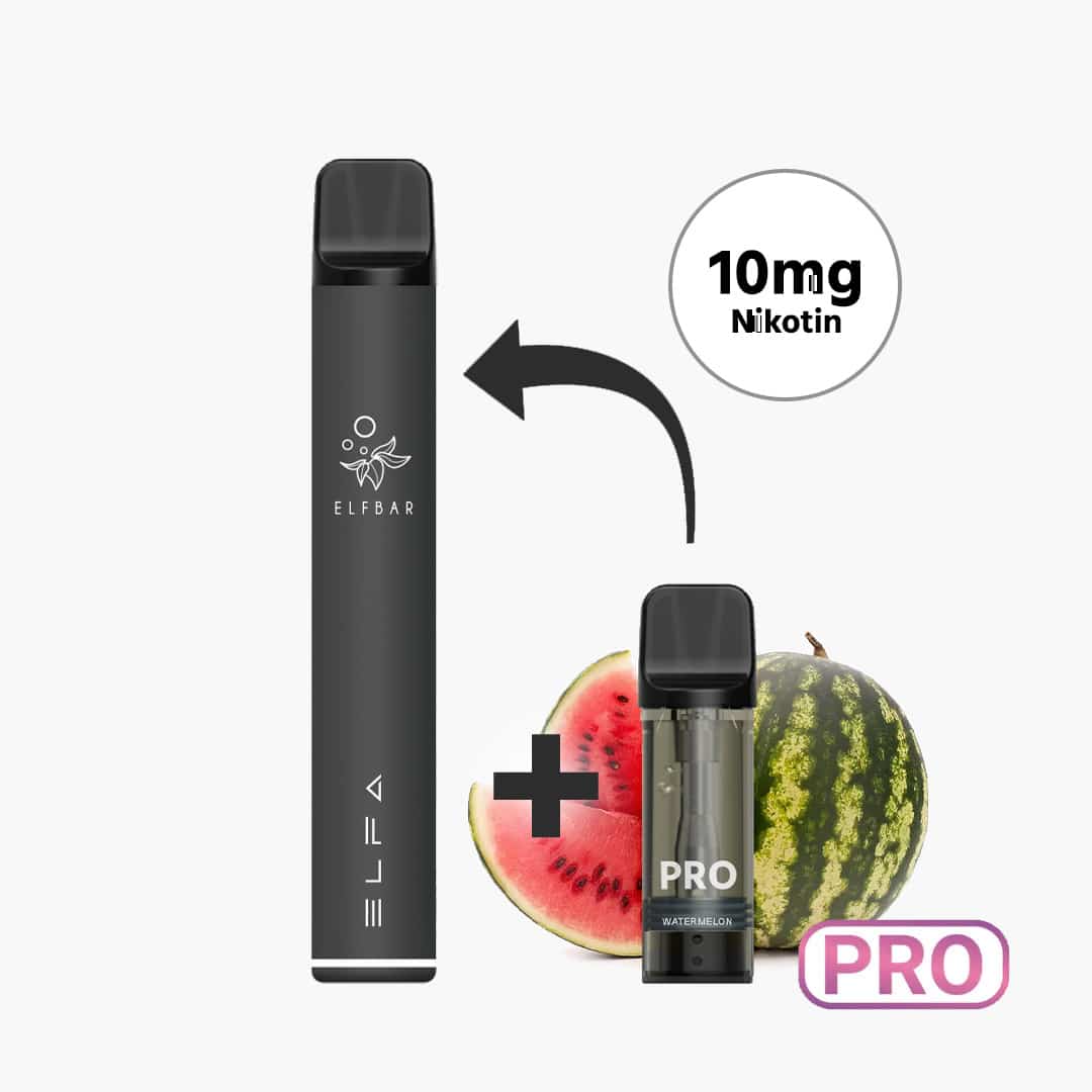 elfbar elfa pro starter kit 10mg black inkl 1 pod watermelon