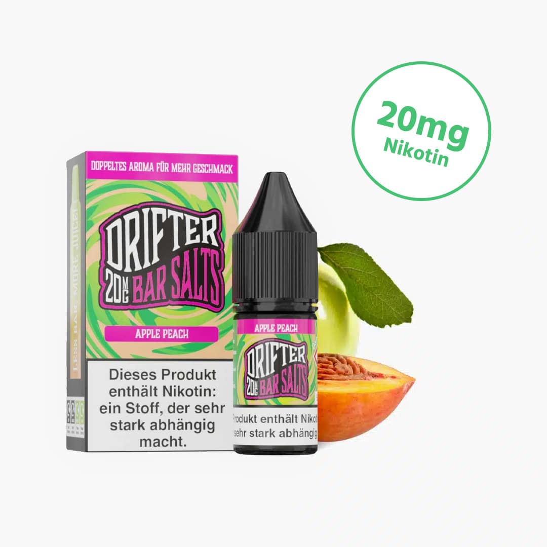 drifter bar salts apple peach ice nicotine salt liquid 20mg