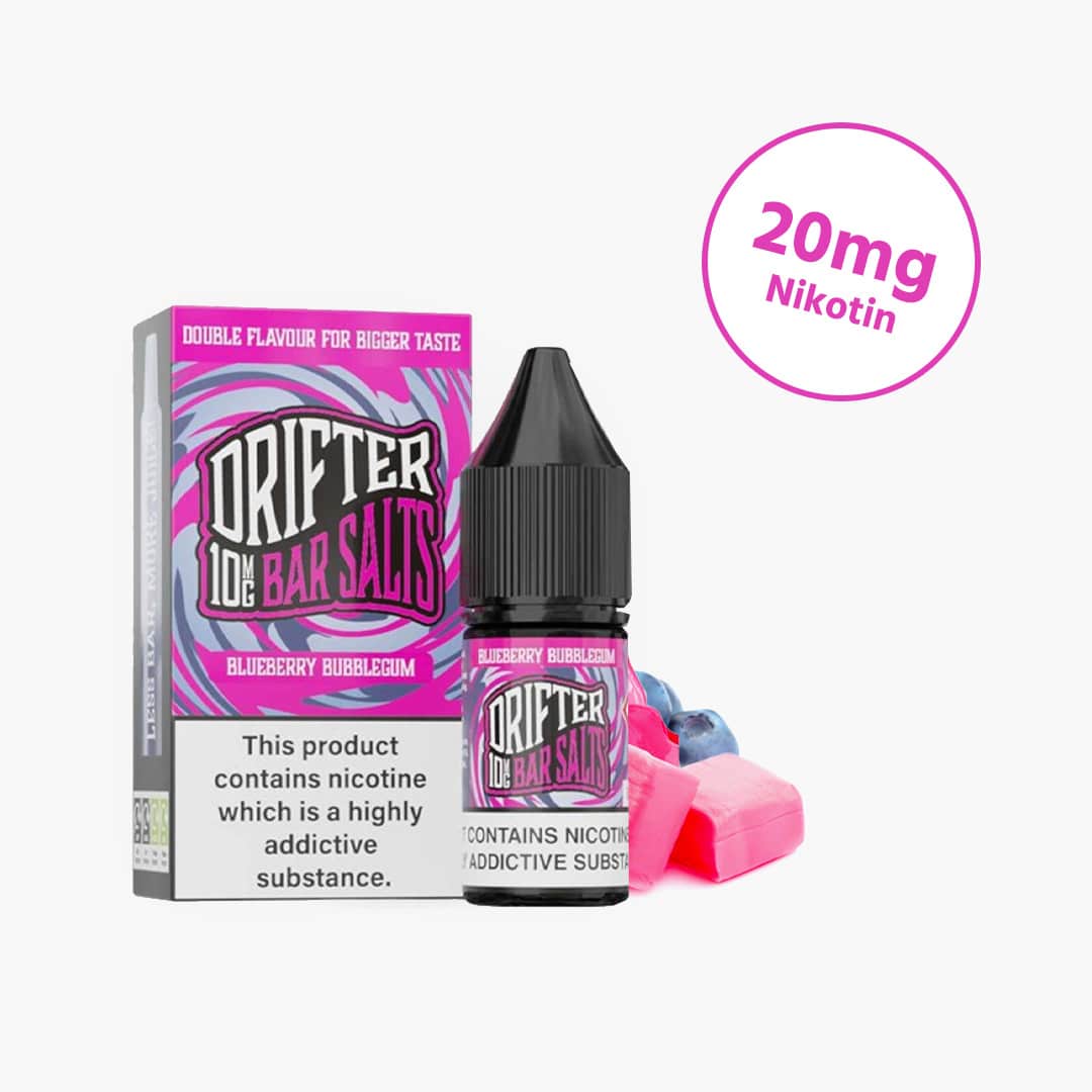 drifter bar salts blueberry bubblegum nicotine salt liquid 20mg