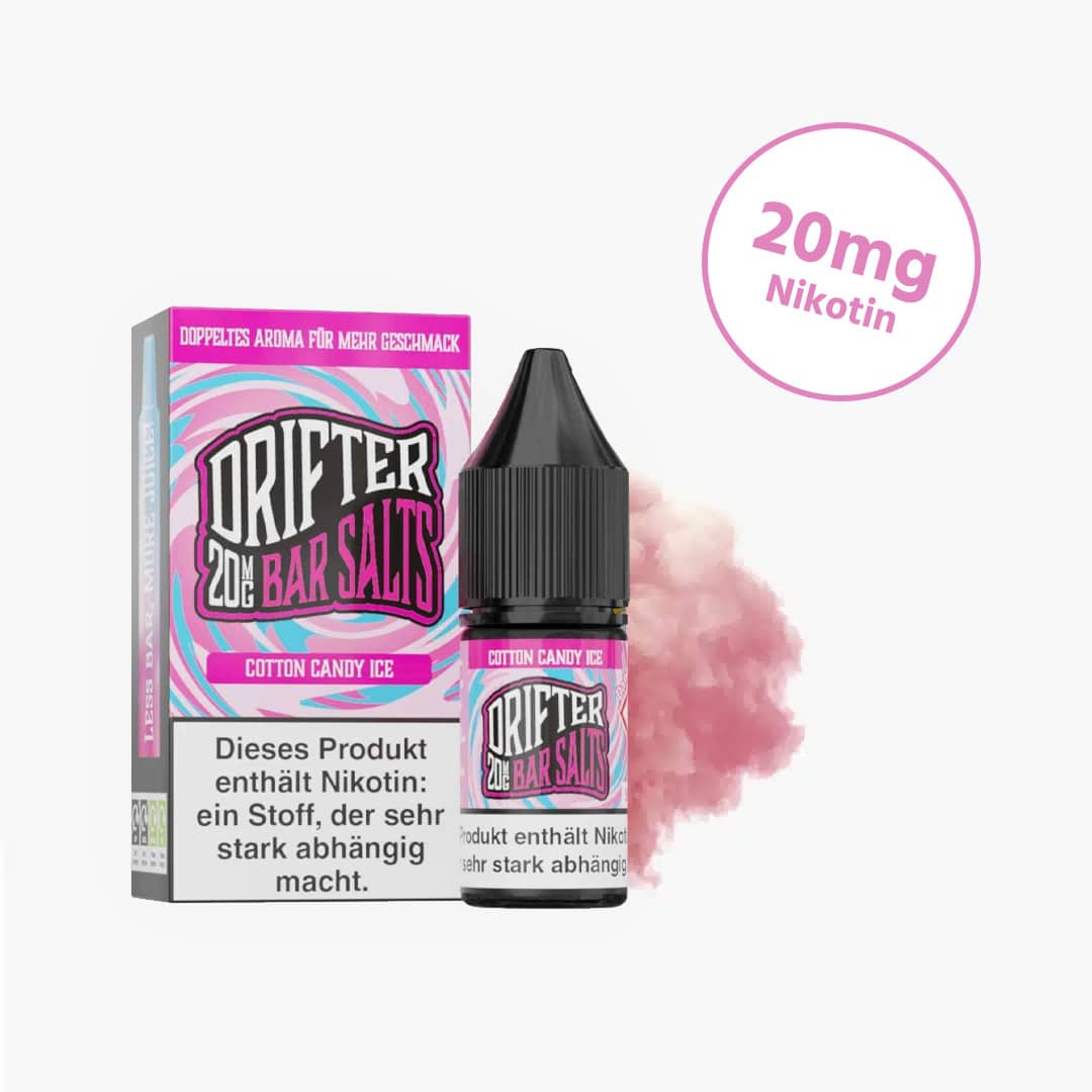 drifter bar salts cotton candy ice nikotinsalz liquid 20mg