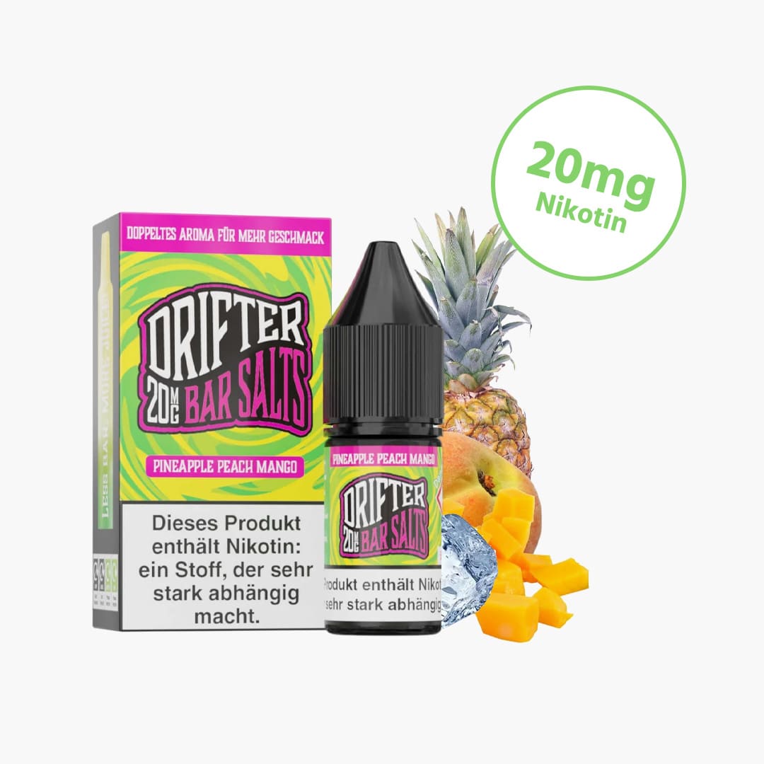 drifter bar salts pineapple peach mango ice nikotinsalz liquid 20mg