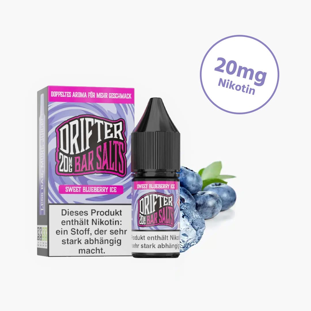 drifter bar salts sweet blueberry ice nikotinsalz liquid 20mg