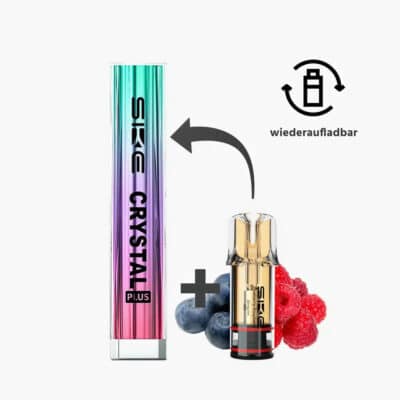 CRYSTAL PLUS STARTER KIT | Aurora Blue (Inkl. 1 Pod Blueberry Raspberry)