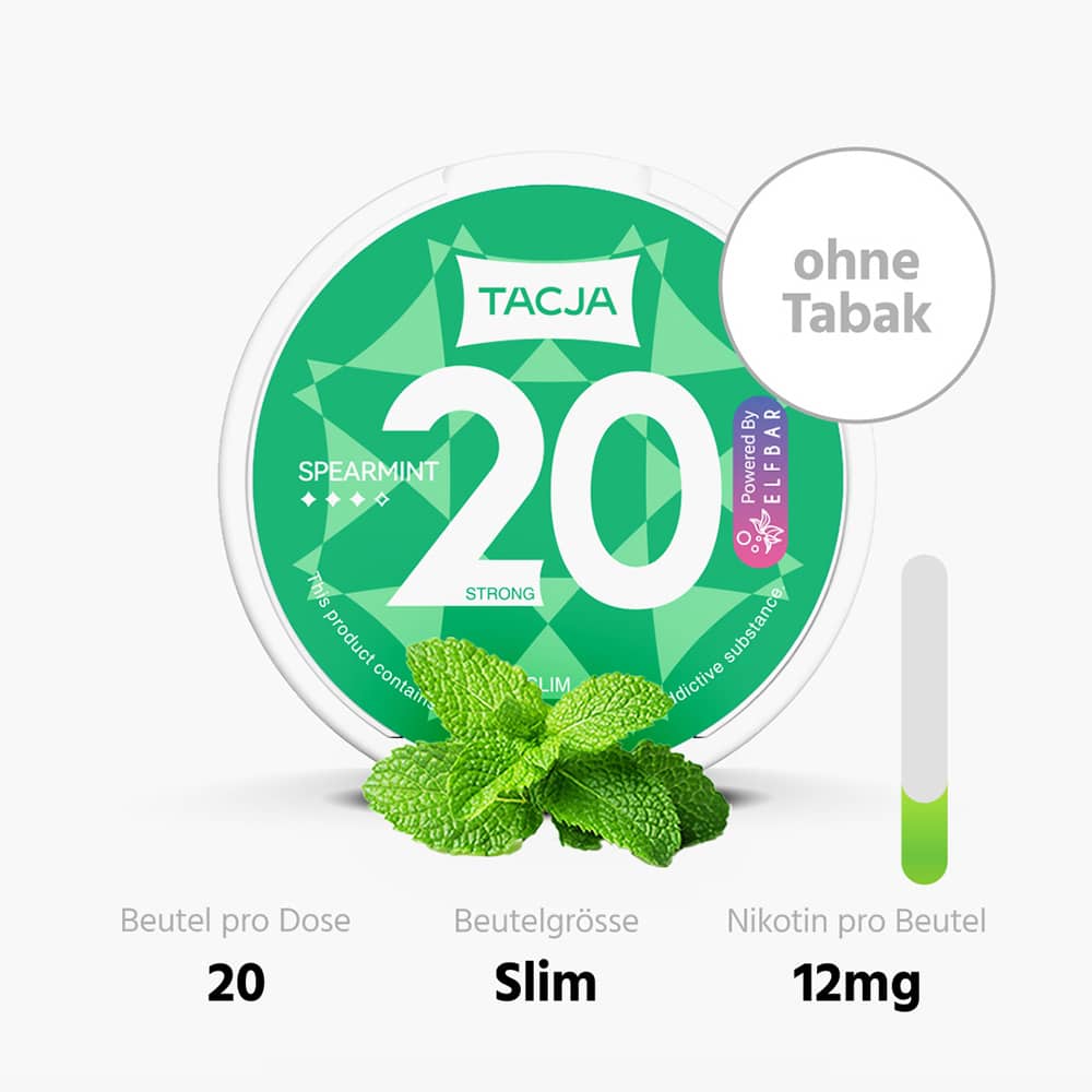 elfbar tacja spearmint snus ohne tabak 11g 20mg nikotin