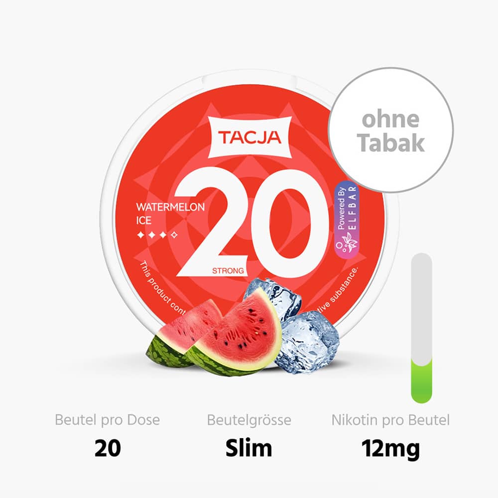 elfbar tacja watermelon ice snus ohne tabak 11g 20mg nikotin