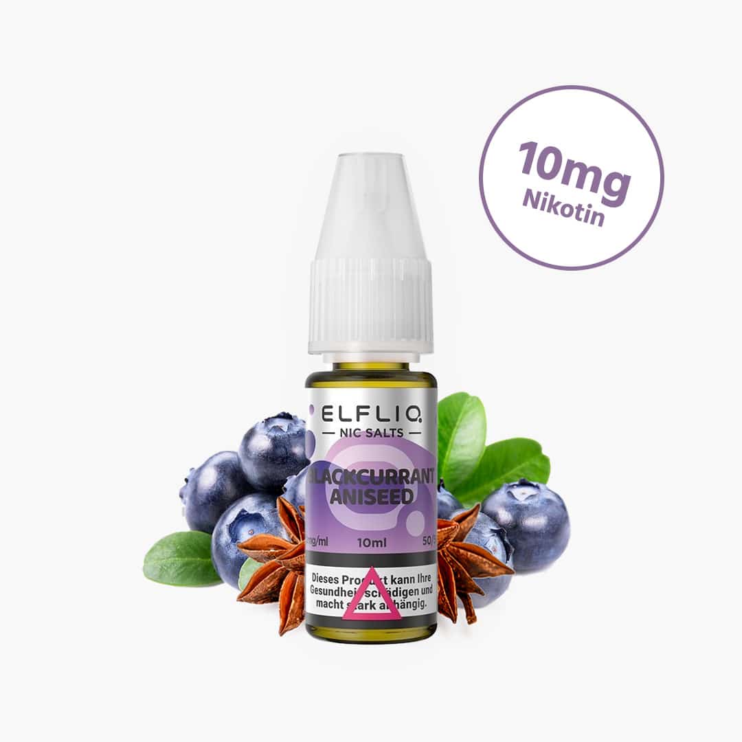 elf bar elfliq cassis anisé sel de nicotine liquide 10mg