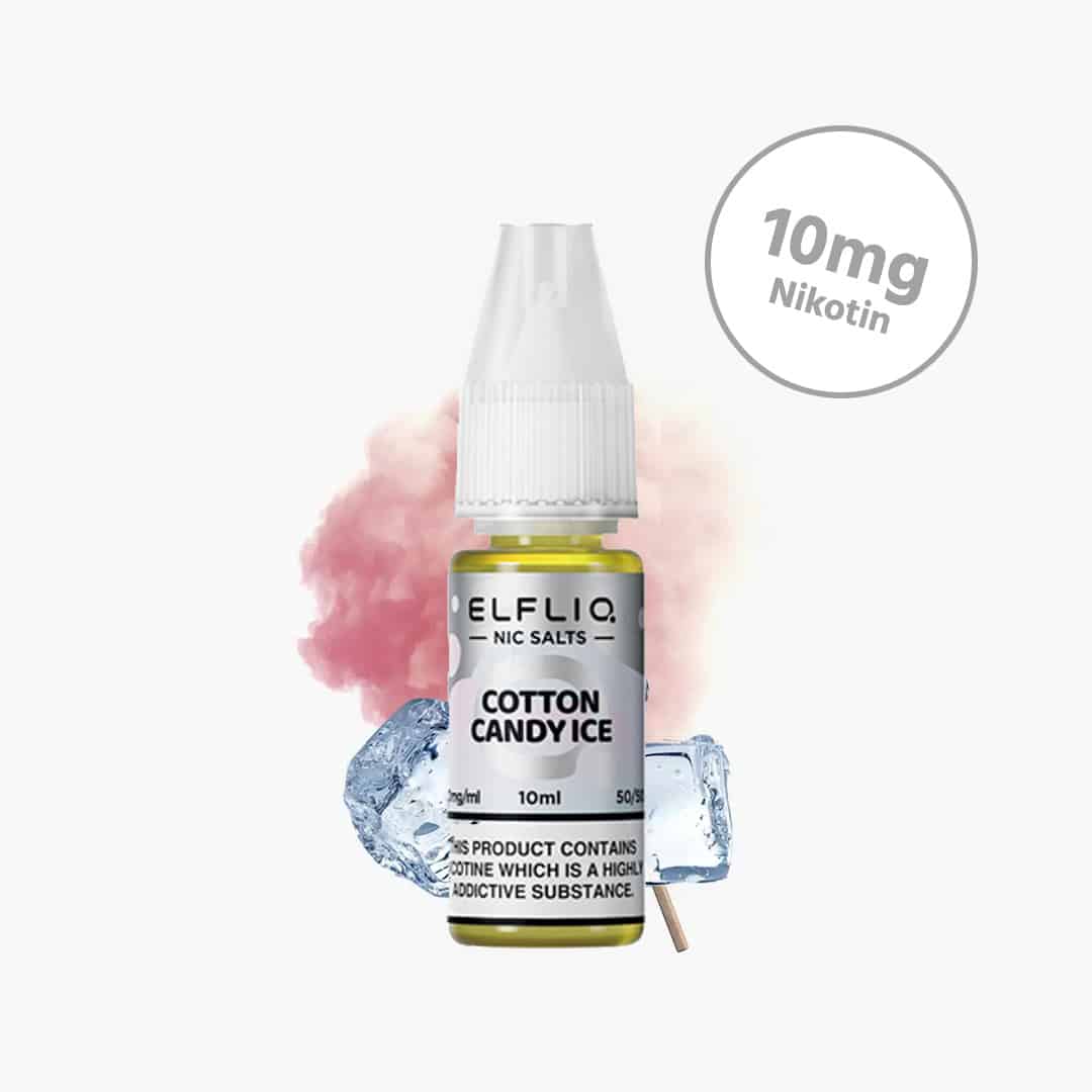 elf bar elfliq cotton candy ice sel de nicotine liquide 10mg