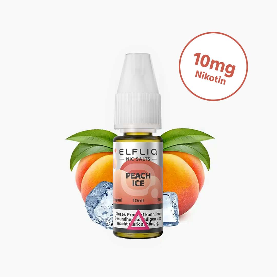 elf bar elfliq peach ice nicotine salt liquid 10mg