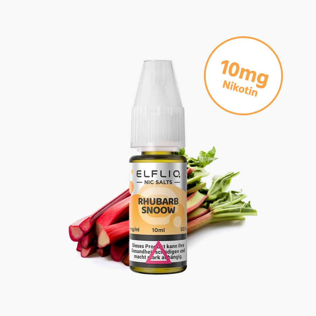 elf bar elfliq rhubarb snoow sel de nicotine liquide 10mg