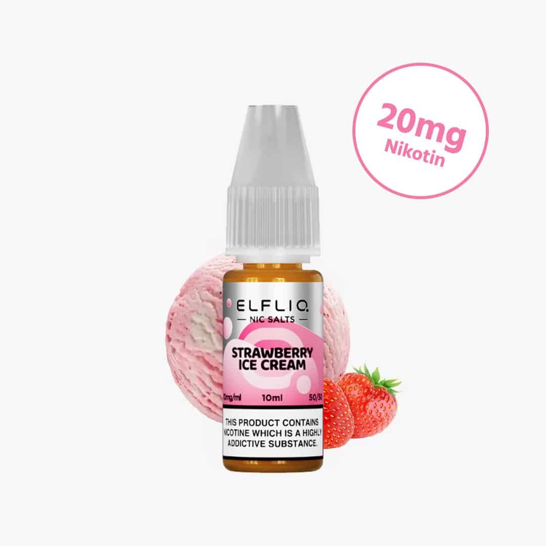 elf bar elfliq strawberry ice cream sale di nicotina liquido 20mg