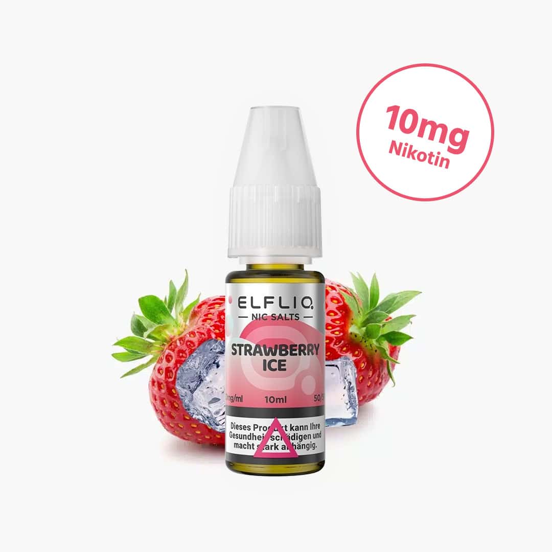 elf bar elfliq strawberry ice sel de nicotine liquide 10mg