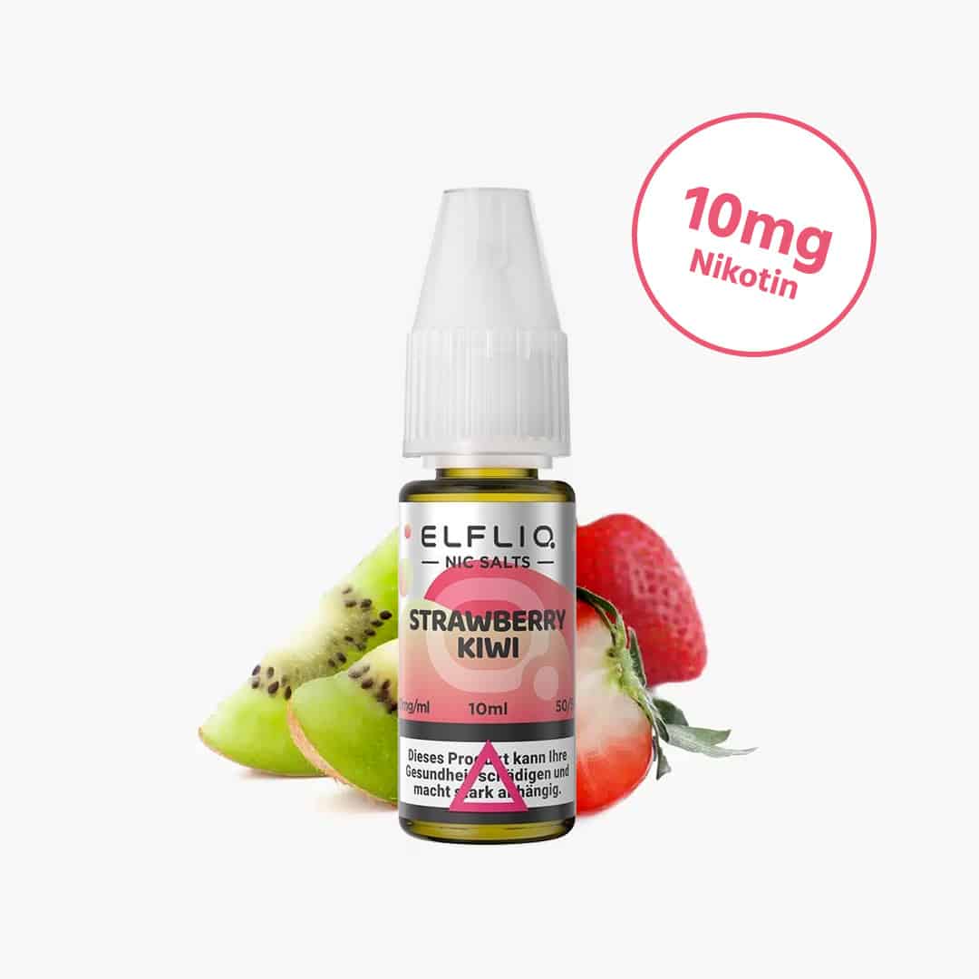 elf bar elfliq strawberry kiwi sel de nicotine liquide 10mg