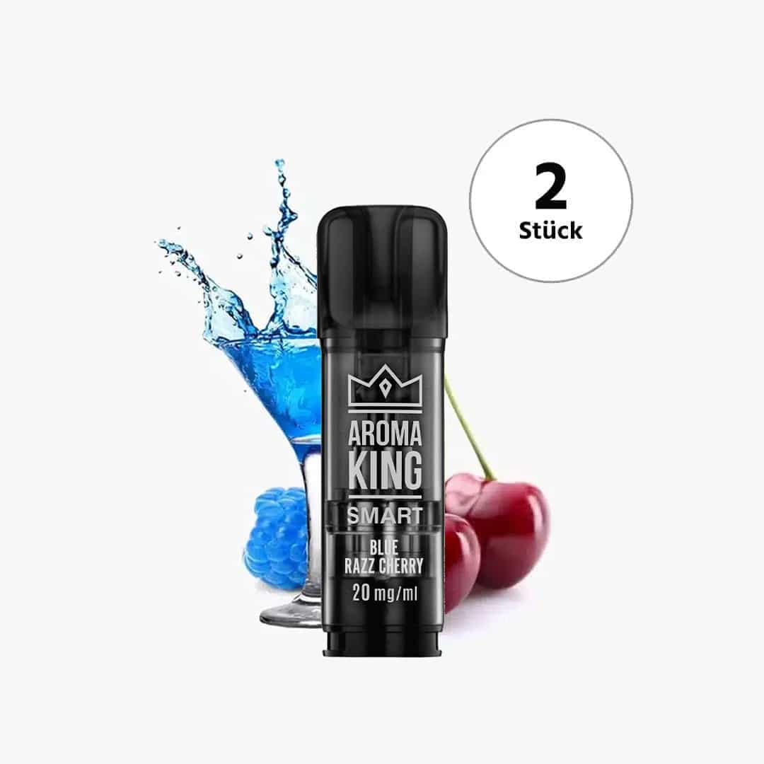 aroma king smart blue razz cherry 2 liquid pods