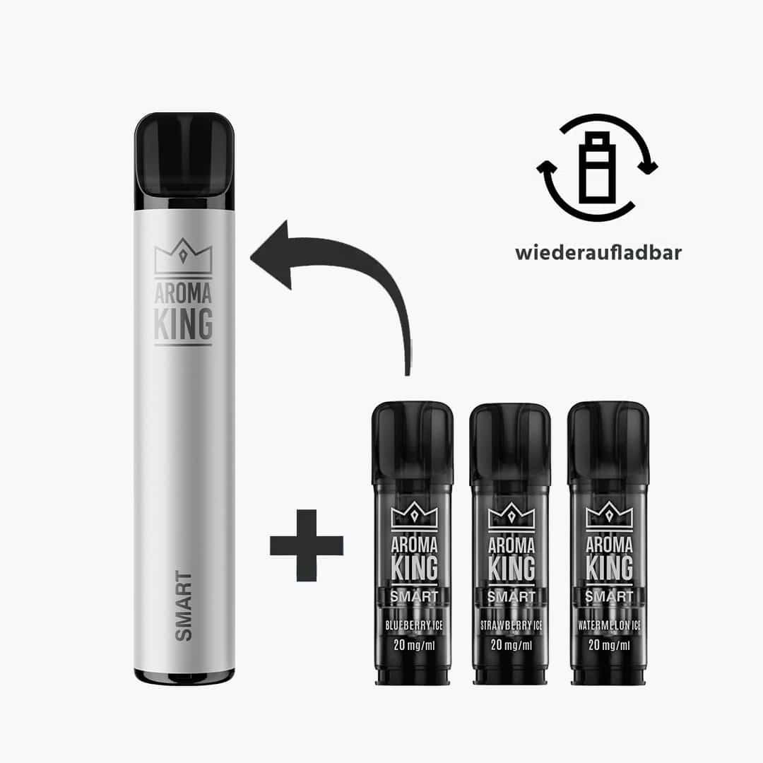 aroma king smart starter kit weiss inkl 3 pods