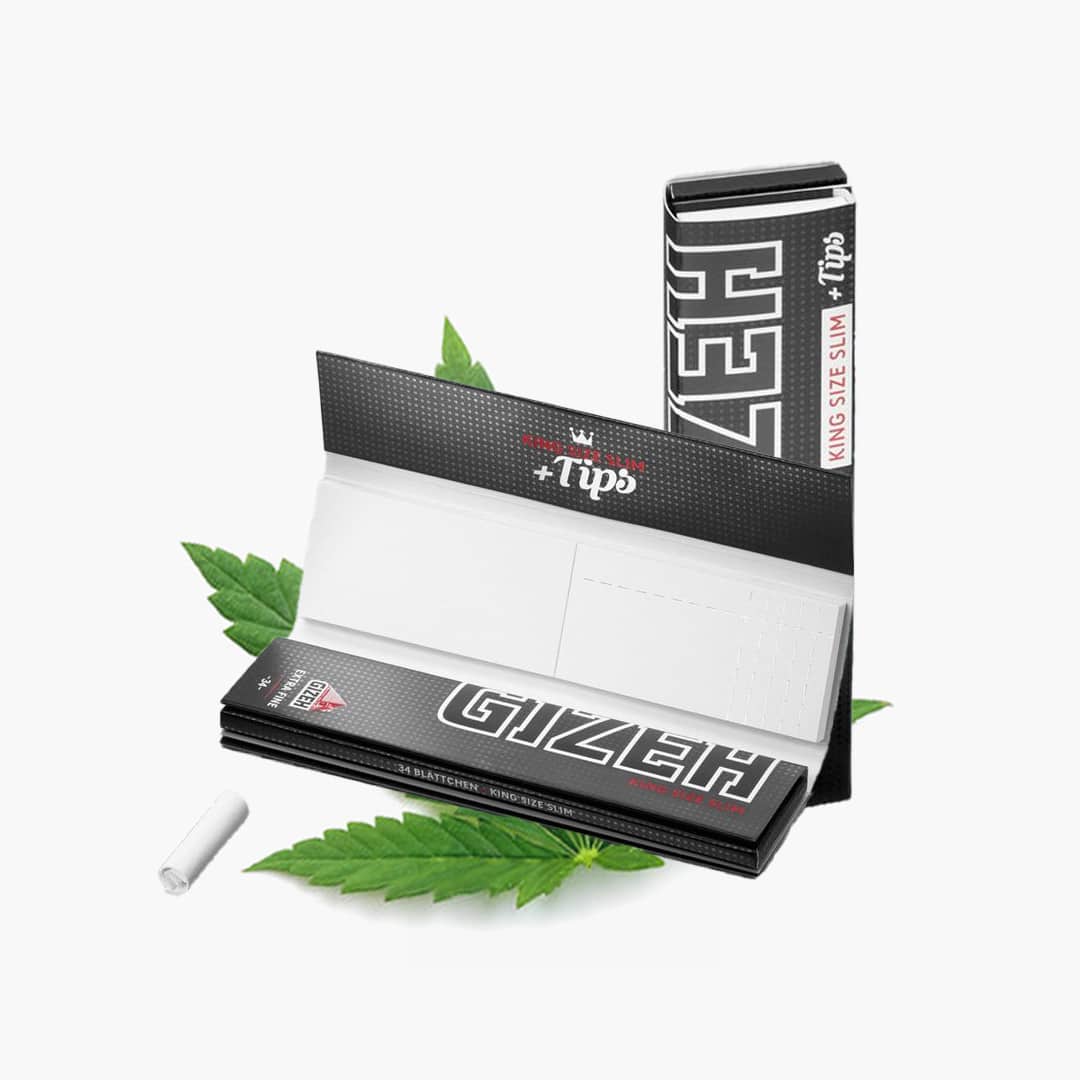 gizeh black king size slim tips zigarettenpapier papers